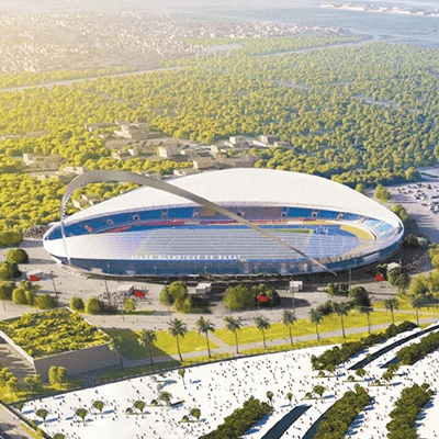 Stade d’athlétisme en cours